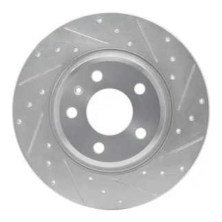 R1 Concepts EDZ-73061R Brake Rotor Drilled and Slotted Silver